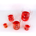 500ml 1000ml Borosilicate glass measuring cup with handle